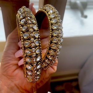 Bangles Karas with stones & kundan antique style